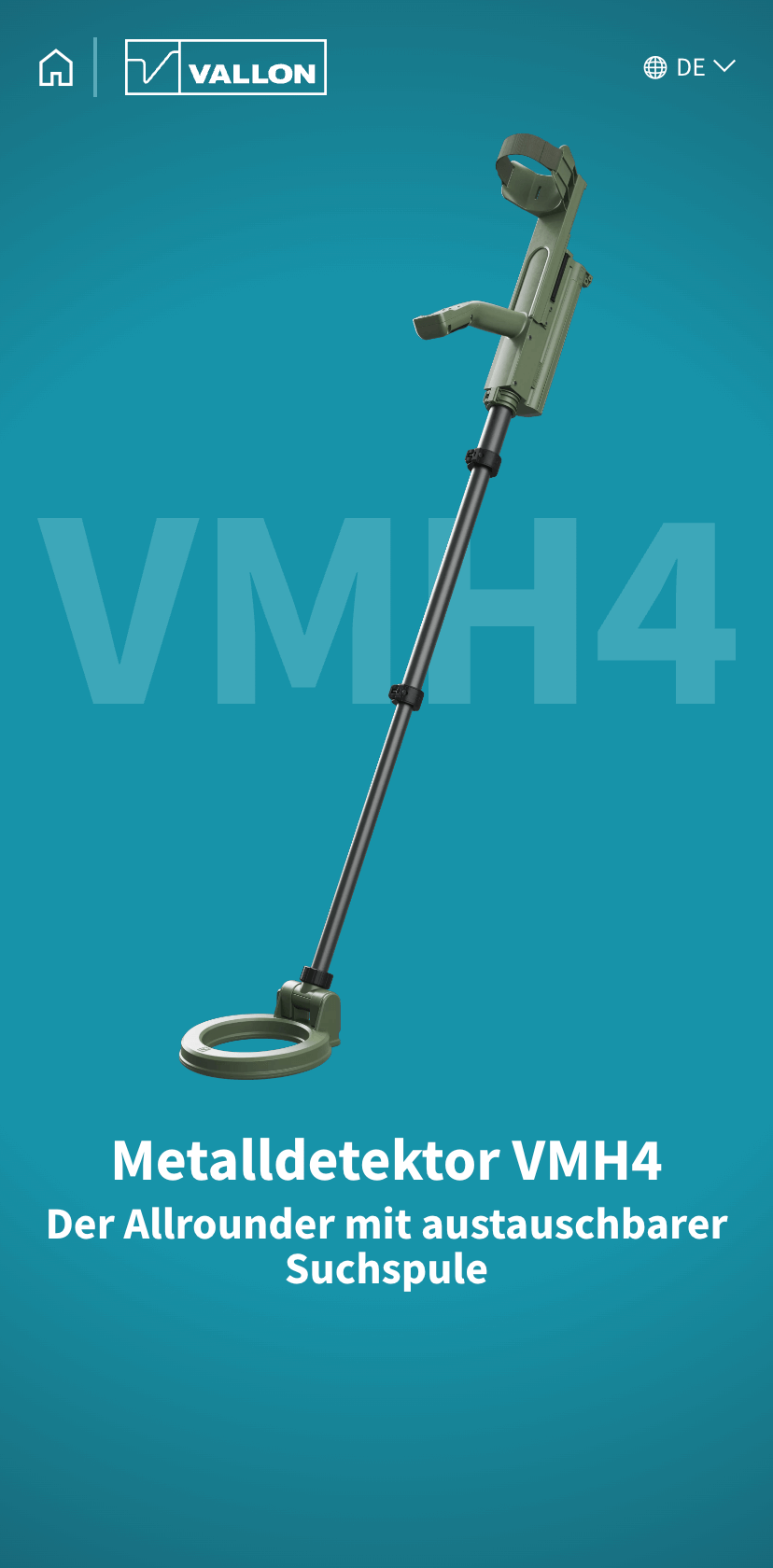Vallon - Landingpage - Smartphoneansicht Vallon - Landingpage - Smartphoneansicht