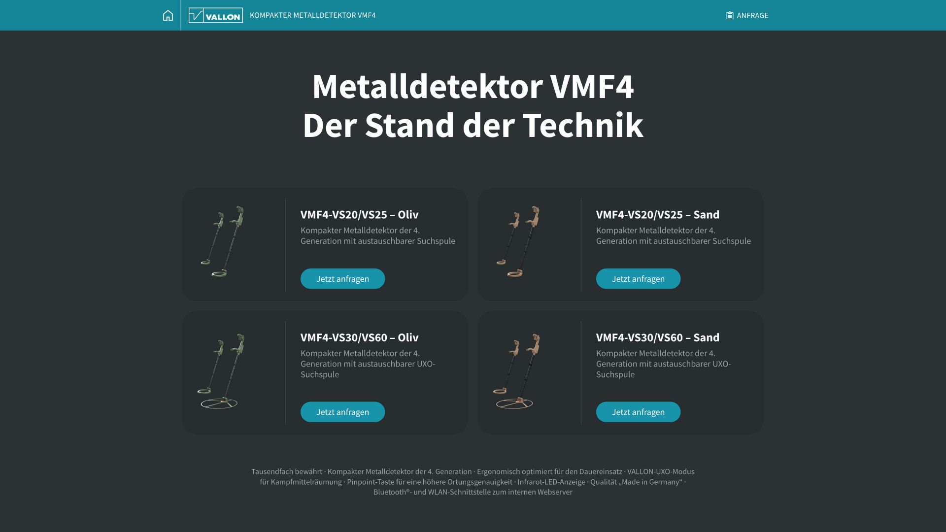Vallon - Landingpage - Anfrage Vallon - Landingpage - Anfrage